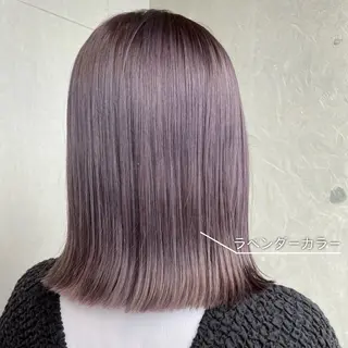 ミディアム カラー 美髪矯正/ベージュ カラー🧸綾里のヘアスタイル