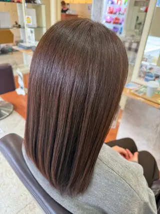 ミディアム 端野七海 縮毛矯正のヘアスタイル