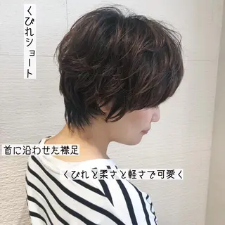 ショート パーマ 似合わせ/レイヤー /ボブ/新谷のヘアスタイル