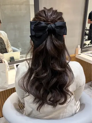 セミロング カラー ヘアアレンジ ヘアセット/レイヤー 縮毛矯正/はるか🎀のヘアスタイル