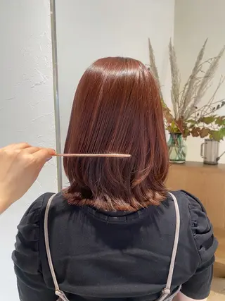 ミディアム カラー 暖色カラー /ヘアアレンジ/花鈴のヘアスタイル