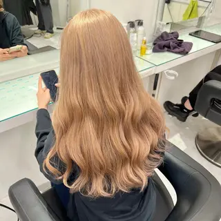 ロング カラー ウルフカット×ハイ トーン職人🤍ゆうひのヘアスタイル