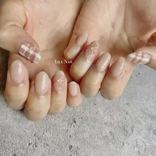 ネイル モチの良さ◉ フィルインネイル♡のネイルデザイン