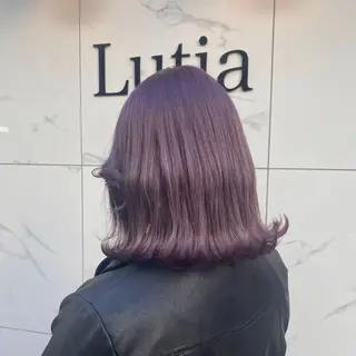 セミロング 羽柴幸生✨透明感 カラー・ストレート✨のヘアスタイル