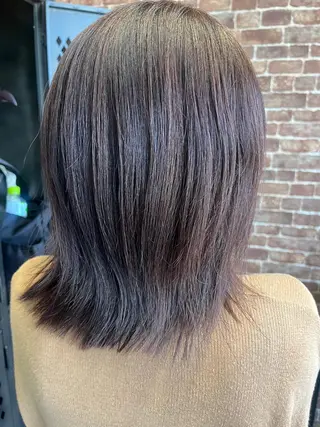 ミディアム カラー パーマ ヘアアレンジ メンズ キッズ ネイル マツエク・マツパ アイブロウ 久木原 ゆりのヘアスタイル