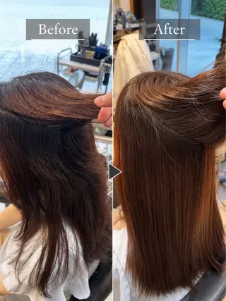セミロング プチアルク 新田のヘアスタイル