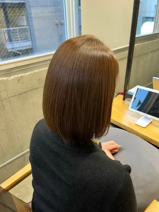 ミディアム 今話題の艶髪矯正 美艶カラー/FUKAのヘアスタイル