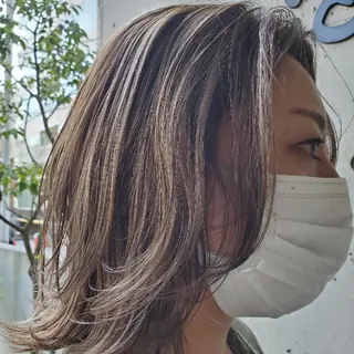 ミディアム カラー 梅澤 勧太のヘアスタイル