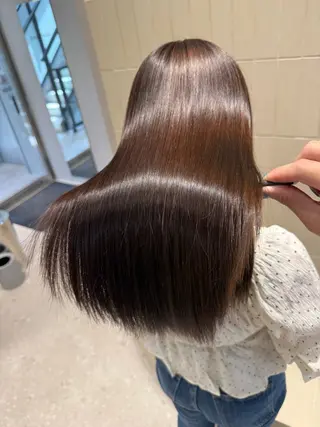 ロング パーマ ヘアアレンジ 縮毛矯正/髪質改善/ ブリーチ毛/木元渓太のヘアスタイル