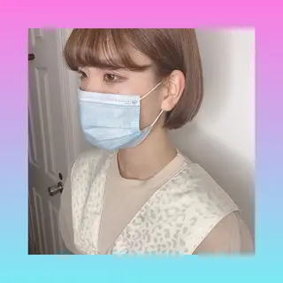 ショート カラー ヘアアレンジ 韓国レイヤーカット/ 儚げカラーチナツのヘアスタイル
