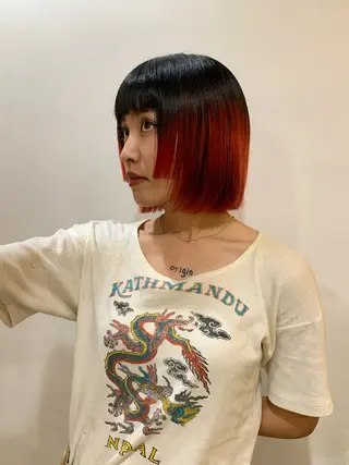ショート カラー 透明感カラー レイヤーカット りなのヘアスタイル