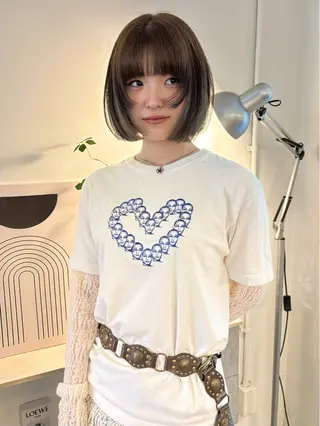 ショート rinka/暖色 ボブカットモデルのヘアスタイル