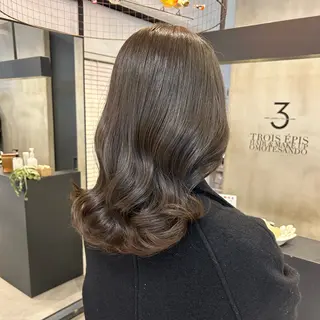 セミロング カラー 安福 椎南のヘアスタイル