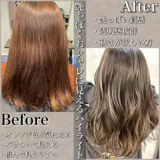 セミロング カラー ✨MiL✨ ✨心斎橋✨のヘアスタイル