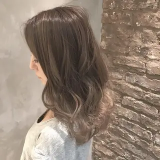 セミロング カラー パーマ 髪質改善 Daisukiのヘアスタイル