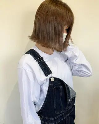 ショート 柔らかな縮毛矯正 透明感カラー💫のヘアスタイル