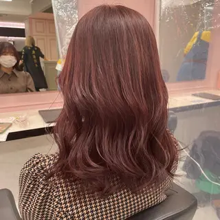 セミロング カラー ヘアアレンジ ピンク・ベージュ🩰 カラー🫧とらのヘアスタイル