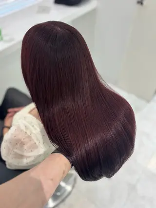 ロング カラー 流行りの透明感カラー ×縮毛矯正🤍ユウのヘアスタイル