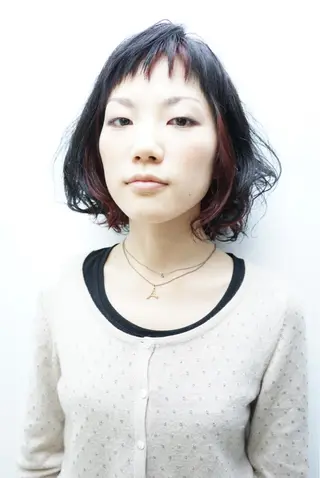 ショート カラー パーマ 髪質改善/デザイン/ 天王寺/奥野和広のヘアスタイル