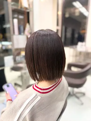 ショート 新井優馬|縮毛矯正/ 地毛風ストレートのヘアスタイル