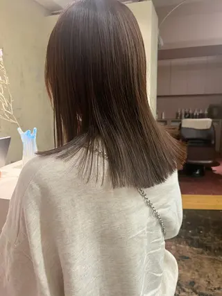 ミディアム カラー 西山 紗耶香🪽 透明感カラー/ボブのヘアスタイル