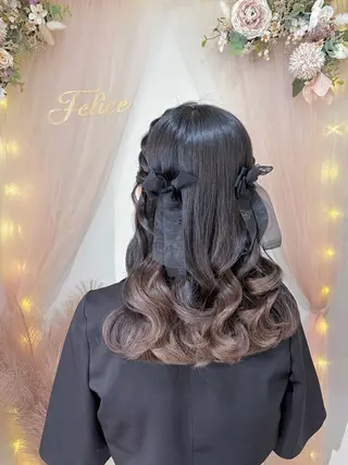 ヘアアレンジ 参列♡デートゆるふわ ヘアメイク🎀みゆうのヘアスタイル