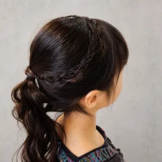 ヘアアレンジ 艶髪特化×眠れる極上 シャンプー/中崎町のヘアスタイル