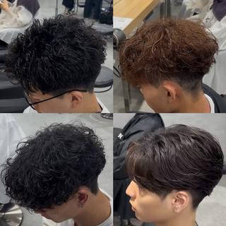 ショート パーマ メンズ 🩵韓国スタイル特化 🩵yuuのヘアスタイル