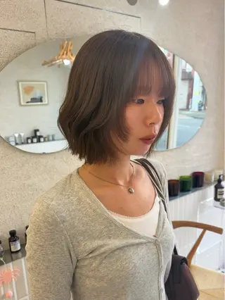 ショート カラー ベージュ🤎透明感 カラー/ボブ🔔リンのヘアスタイル