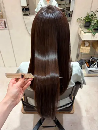 ロング カラー ヘアアレンジ 白浜 サキのヘアスタイル