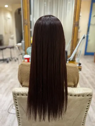 ロング カラー ゆこ カラーモデルのヘアスタイル