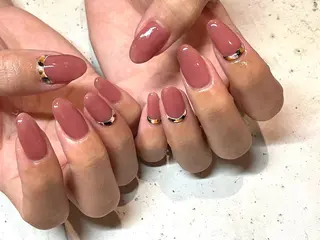 ネイル 韓国/ワンホン/長さ 出しつけ放題🎀のネイルデザイン