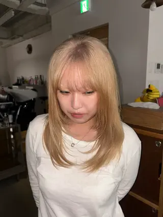 セミロング カラー yelm府中 ユリのヘアスタイル