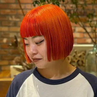 ショート カラー パーマ デジタルパーマ🌀レ イヤー🍃かんたまるのヘアスタイル