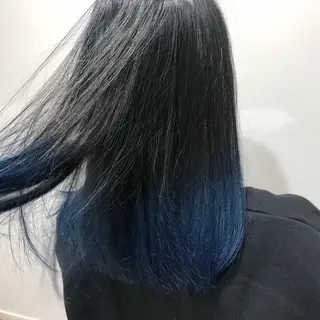 ミディアム カラー wカラー 指名No1かけるのヘアスタイル