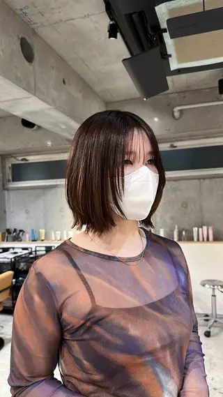 ショート 韓国レイヤー・ボブ/ 暖色⭐️優香⭐️のヘアスタイル