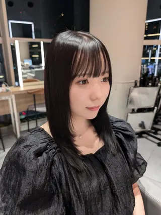 ミディアム カラー 🫧暖色愛され透明感 🍒カラー千優のヘアスタイル