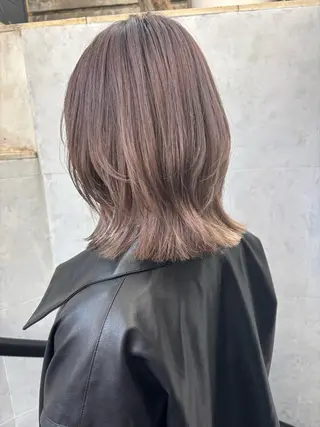 ミディアム カラー ボブ×レイヤーカット 透明感カラー/Fuuのヘアスタイル