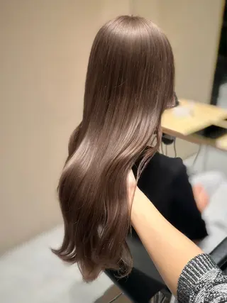 ロング カラー ミオ💎ショート 透ける暗髪のヘアスタイル