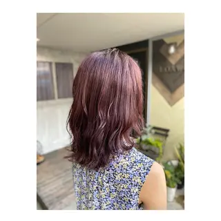 セミロング カラー 勝河 怜楊のヘアスタイル