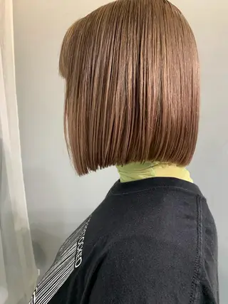 カラー ボブパーマコテ巻き風 パーマNo1深江秀平のヘアスタイル