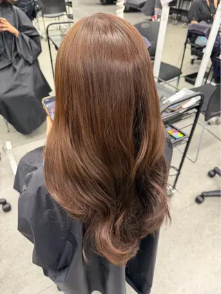 ロング カラー 佐藤 笑瑠のヘアスタイル