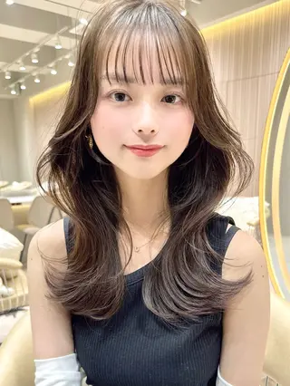 ミディアム ❤️縮毛矯正❤️ 髪質改善❤️平野実花のヘアスタイル