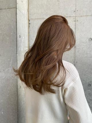 ロング カラー Saki/レイヤー/ 柔色カラー/顔まわりのヘアスタイル