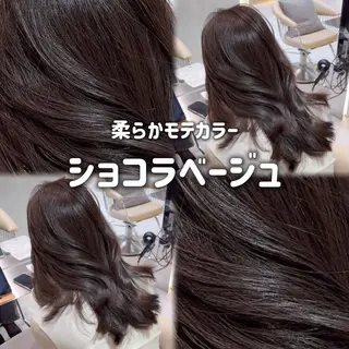セミロング カラー 縮毛矯正/仙台カラー 韓国ヘア/reiyaのヘアスタイル