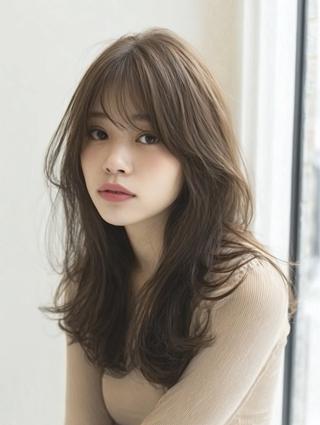 ロング 絶対綺麗な暖色カラー 🎯あります✨増渕✨のヘアスタイル