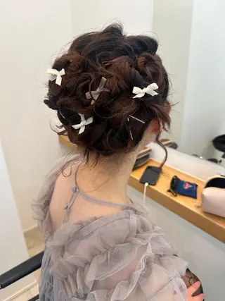 ミディアム ヘアアレンジ レイヤー/ヘアセット 💐nao.のヘアスタイル