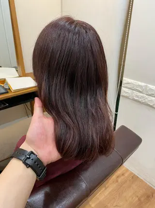 ミディアム カラー 髪質改善&縮毛矯正 カット/soyaのヘアスタイル