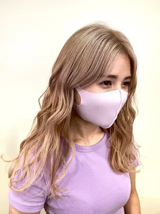 ロング カラー ヘアアレンジ TSUNA 🌙 Lim 五反田のマツエク・マツパデザイン