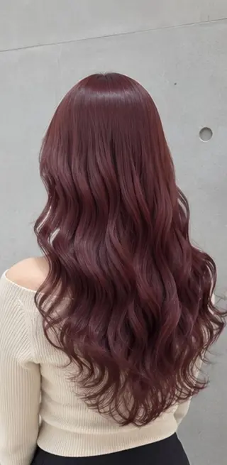ロング カラー 🍒モテ暖色カラー × うる艶✧ ゆなのヘアスタイル